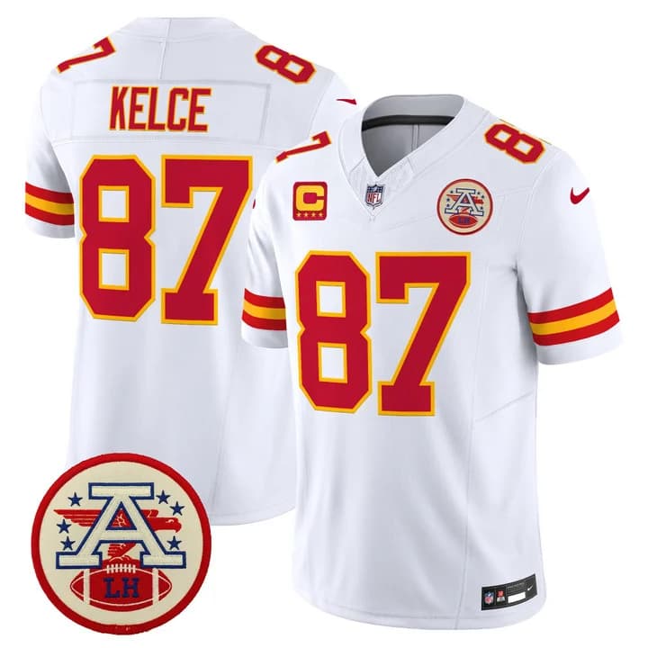 Men's Chiefs 2026 Lamar Hunt Patch Vapor Limited Jersey - All Stitched Travis Kelce
