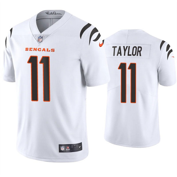 Men's Cincinnati Bengals #11 Trent Taylor Nike White Away Vapor Limited Jersey