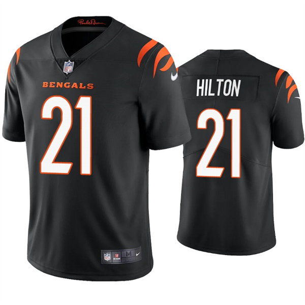 Men's Cincinnati Bengals #21 Mike Hilton Nike Black Team Color Vapor Limited Jersey