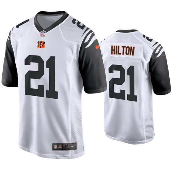 Men's Cincinnati Bengals #21 Mike Hilton Nike White Color Rush Limited Jersey