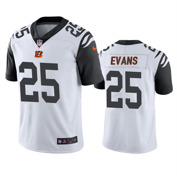 Men's Cincinnati Bengals #25 Chris Evans Nike White Color Rush Limited Jersey