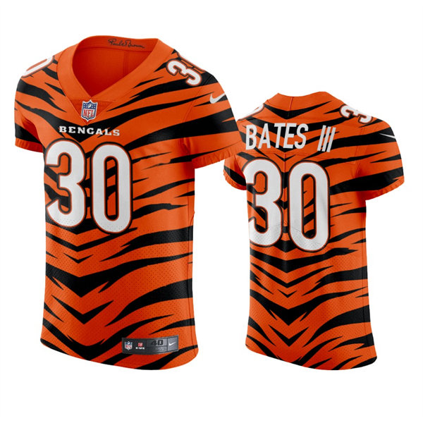 Men's Cincinnati Bengals #30 Jessie Bates 2021-22 Orange City Edition Jersey