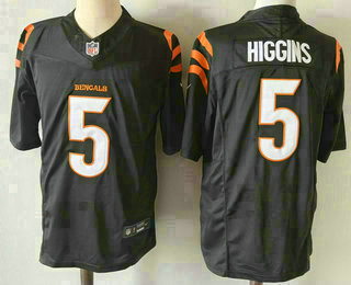 Men's Cincinnati Bengals #5 Tee Higgins Limited Black FUSE Vapor Jersey