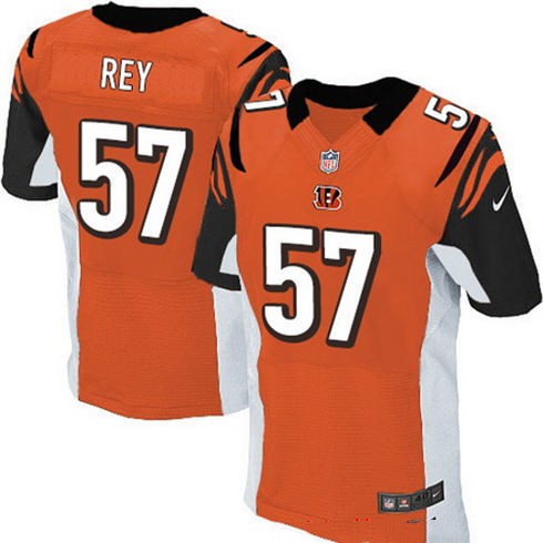 Men's Cincinnati Bengals #57 Vincent Rey Orange Alternate Nike Elite Jersey