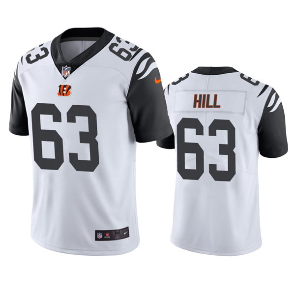 Men's Cincinnati Bengals #63 Trey Hill Nike White Color Rush Limited Jersey