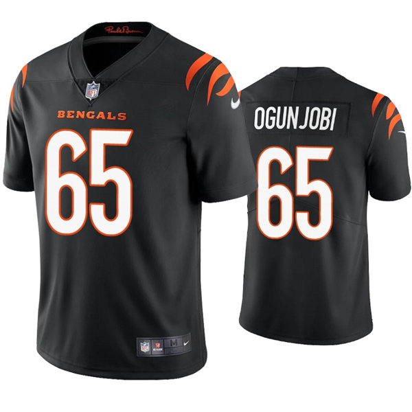 Men's Cincinnati Bengals #65 Larry Ogunjobi Nike Black Team Color Vapor Limited Jersey