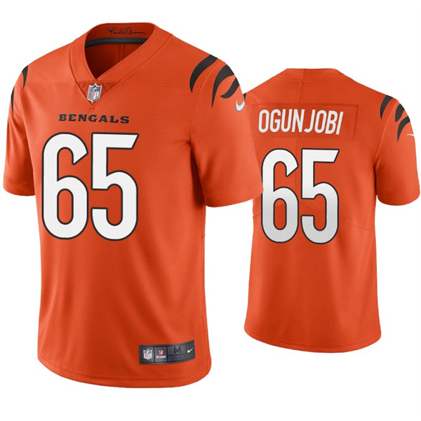 Men's Cincinnati Bengals #65 Larry Ogunjobi Nike Orange Alternate Vapor Limited Jersey