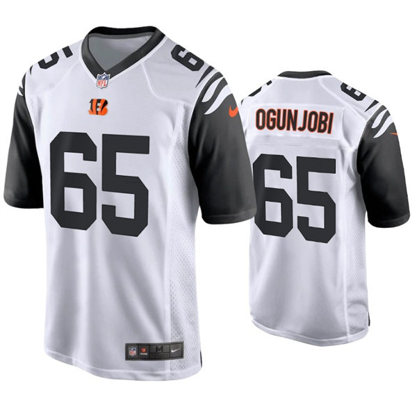 Men's Cincinnati Bengals #65 Larry Ogunjobi Nike White Color Rush Limited Jersey