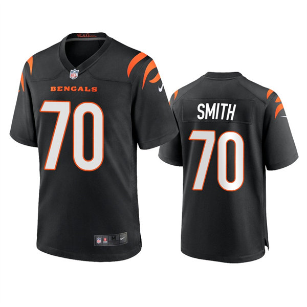 Men's Cincinnati Bengals #70 D'Ante Smith Nike Black Team Color Vapor Limited Jersey