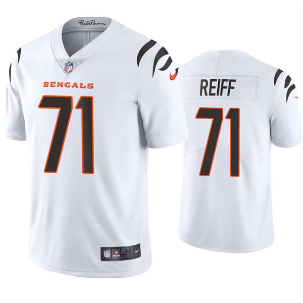 Men's Cincinnati Bengals #71 Riley Reiff Nike White Away Vapor Limited Jersey