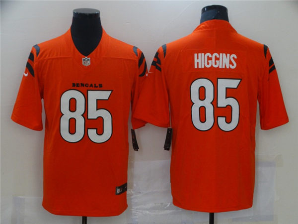 Men's Cincinnati Bengals #85 Tee Higgins 2021 Nike Orange Alternate Vapor Limited Stitched Jersey