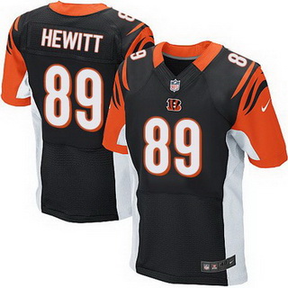 Men's Cincinnati Bengals #89 Ryan Hewitt Black Alternate NFL Nike Elite Jersey