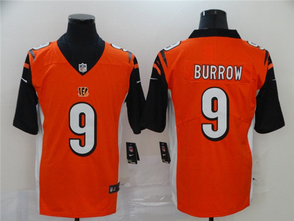 Men's Cincinnati Bengals #9 Joe Burrow Nike Orange Vapor Untouchable Limited Player Stitched Jersey