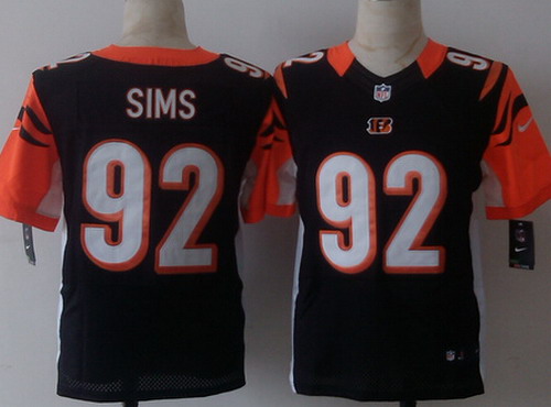 Men's Cincinnati Bengals #92 Pat Sims Nike Black Elite Stitched Jersey