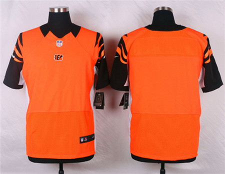Men's Cincinnati Bengals Blank Orange Alternate Elite Stitched Jersey
