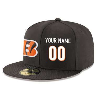 Men's Cincinnati Bengals brown Color Snapback Custom Hat (Stitched any name&number)
