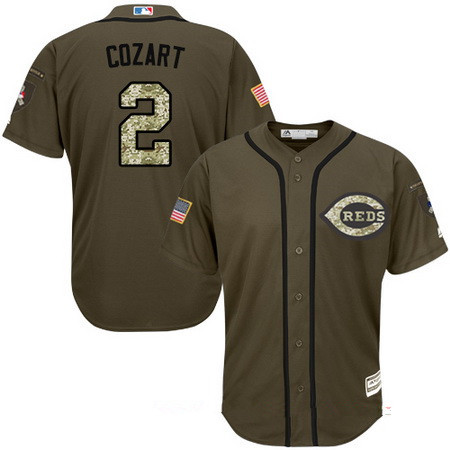 Men's Cincinnati Reds #23 Adam Duvall Green Salute To Service Stitched MLB Majestic Cool Base Jersey.jpg