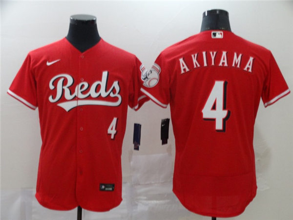 Men's Cincinnati Reds #4 Shogo Akiyama Nike Scarlet Alternate Reds Flex Base Player Jerseys
