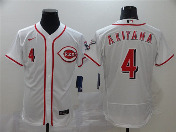 Men's Cincinnati Reds #4 Shogo Akiyama Nike White Home Flex Base Player Jerseys