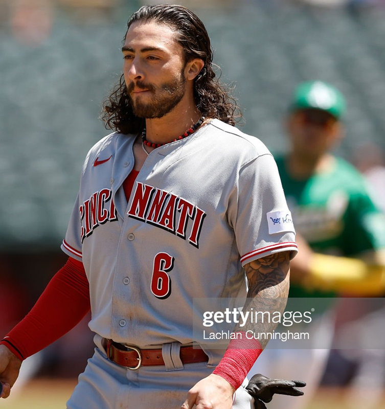 Men's Cincinnati Reds #6 Jonathan India Nike Road Gray FlexBase Player Jersey