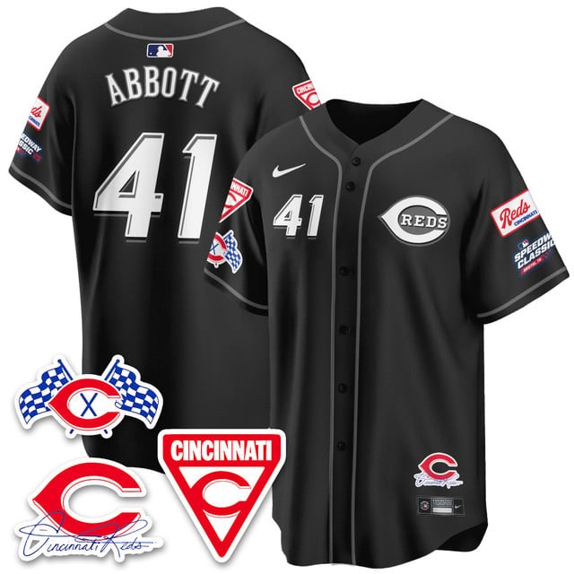 Men's Cincinnati Reds 2025 Speedway Limited Jersey V1 - All Stitched Andrew Abbott - 41