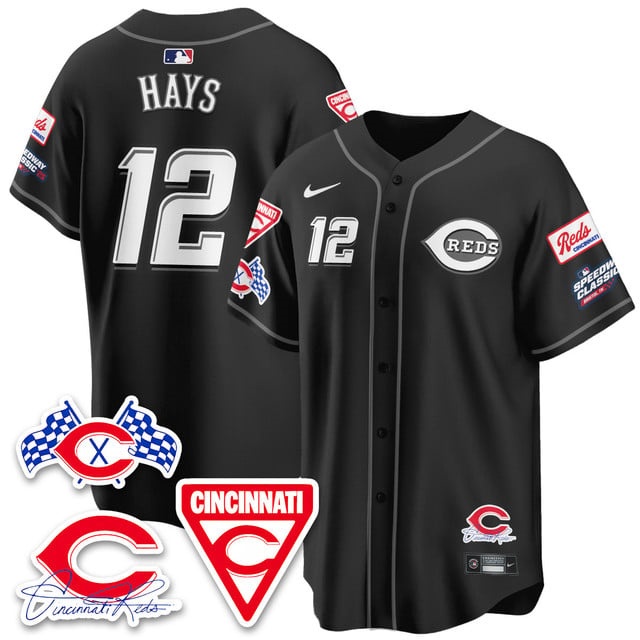 Men's Cincinnati Reds 2025 Speedway Limited Jersey V1 - All Stitched Austin Hays - 12