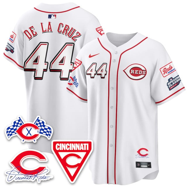 Men's Cincinnati Reds 2025 Speedway Limited Jersey V1 - All Stitched Elly De La Cruz  44