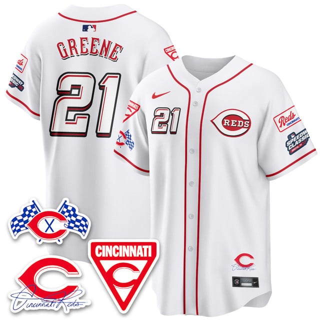 Men's Cincinnati Reds 2025 Speedway Limited Jersey V1 - All Stitched Hunter Greene   21