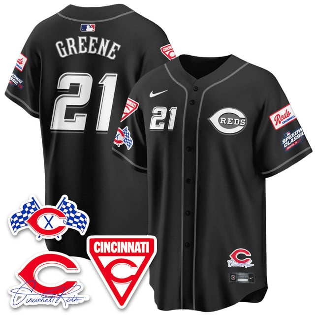 Men's Cincinnati Reds 2025 Speedway Limited Jersey V1 - All Stitched Hunter Greene - 21