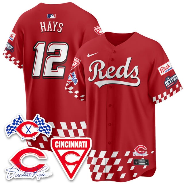 Men's Cincinnati Reds 2025 Speedway Limited Jersey V2 - All Stitched Austin  Hays - 12
