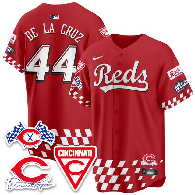 Men's Cincinnati Reds 2025 Speedway Limited Jersey V2 - All Stitched Elly De La  Cruz - 44