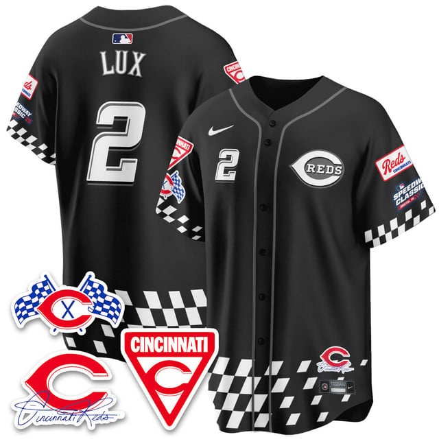 Men's Cincinnati Reds 2025 Speedway Limited Jersey V2 - All Stitched Gavin Lux - 2