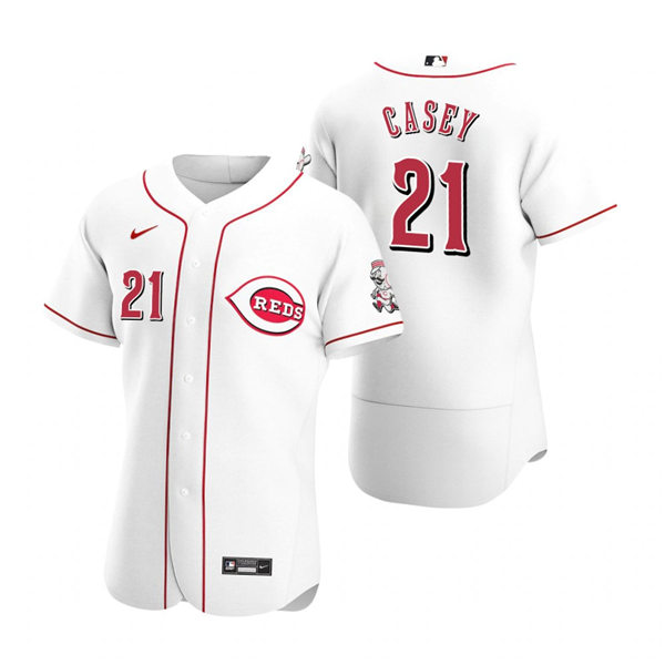 Men's Cincinnati Reds Retired Player #21 Sean Casey Nike White Home Flex Base Player Jersey