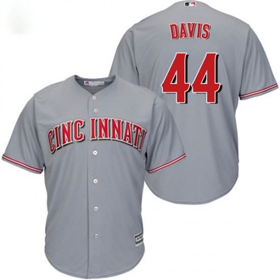 Men's Cincinnati Reds Retired Player #44 Eric Davis Nike Grey Home Flex Base Stitched Player Jersey