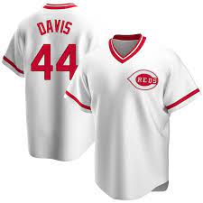 Men's Cincinnati Reds Retired Player #44 Eric Davis Nike White  Jersey