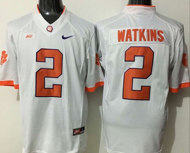 Men's Clemson Tigers #2 Sammy Watkins White 2015 College Football Nike Limited Jersey