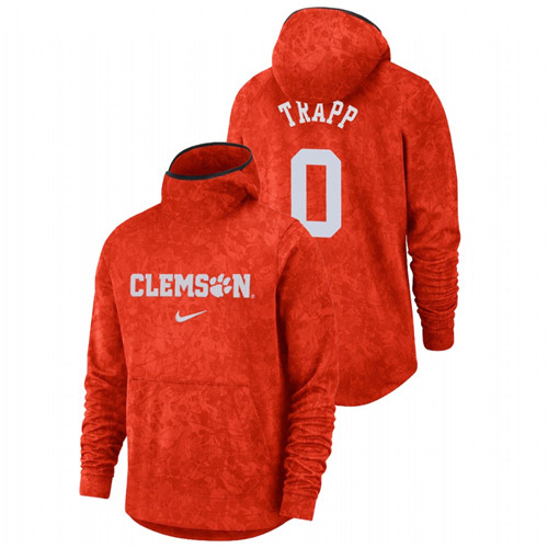 Men's Clemson Tigers Clyde Trapp Orange Basketball Spotlight Team Logo Pullover Hoodie