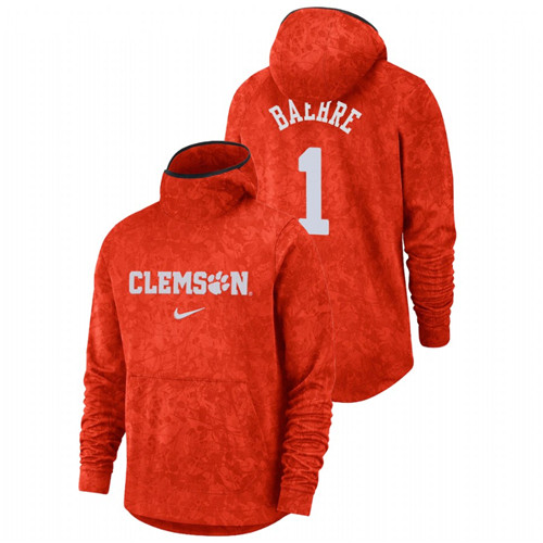 Men's Clemson Tigers Jonathan Baehre Orange Basketball Spotlight Team Logo Pullover Hoodie