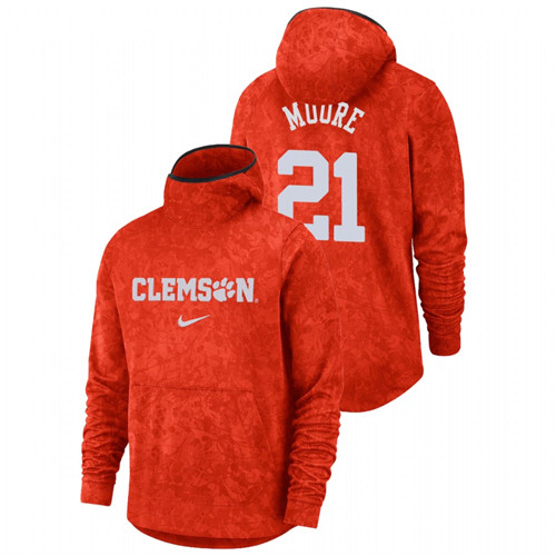 Men's Clemson Tigers Khavon Moore Orange Basketball Spotlight Team Logo Pullover Hoodie