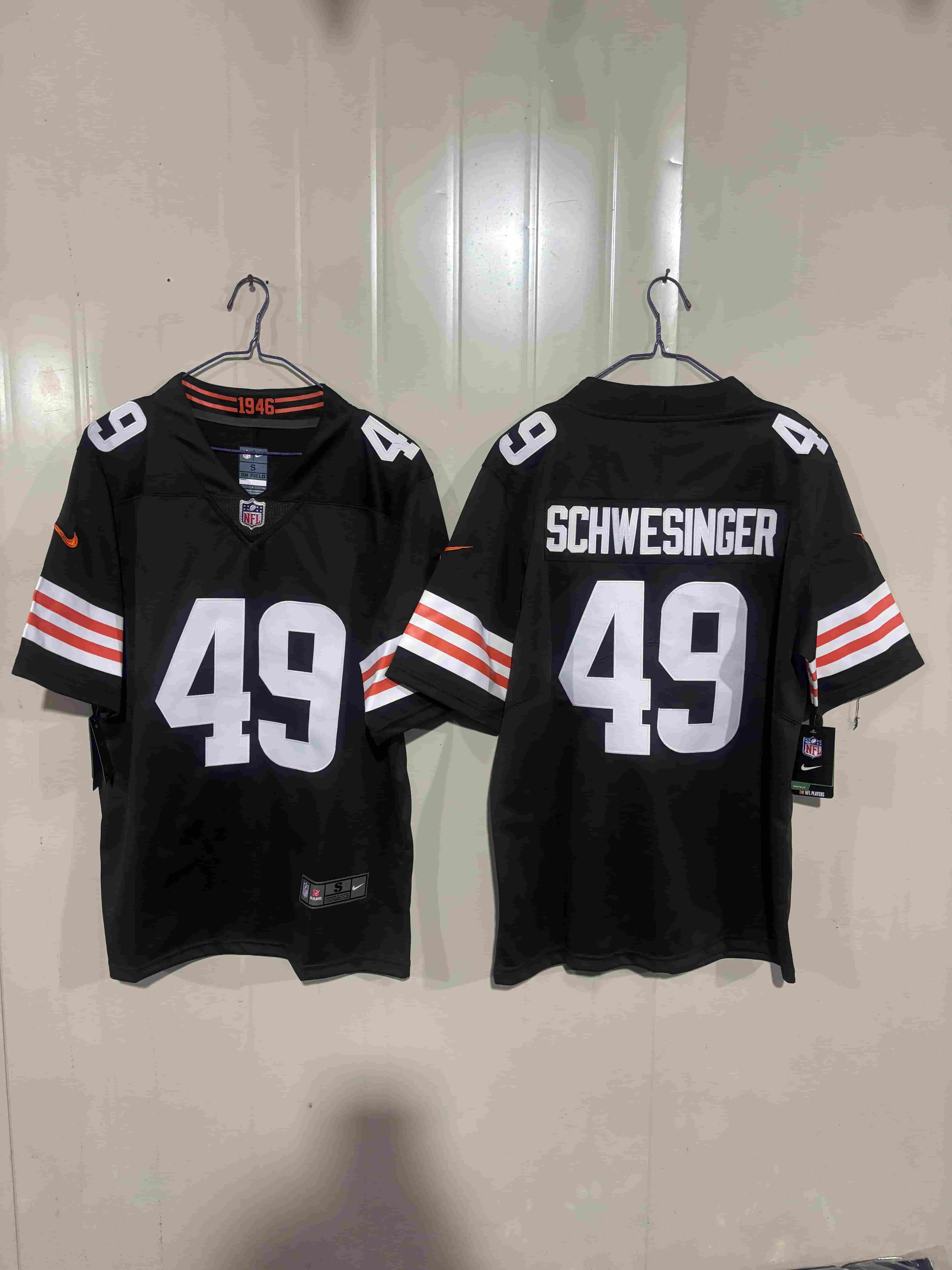 Men's Cleveland Browns     Football jersey schwesinger   49