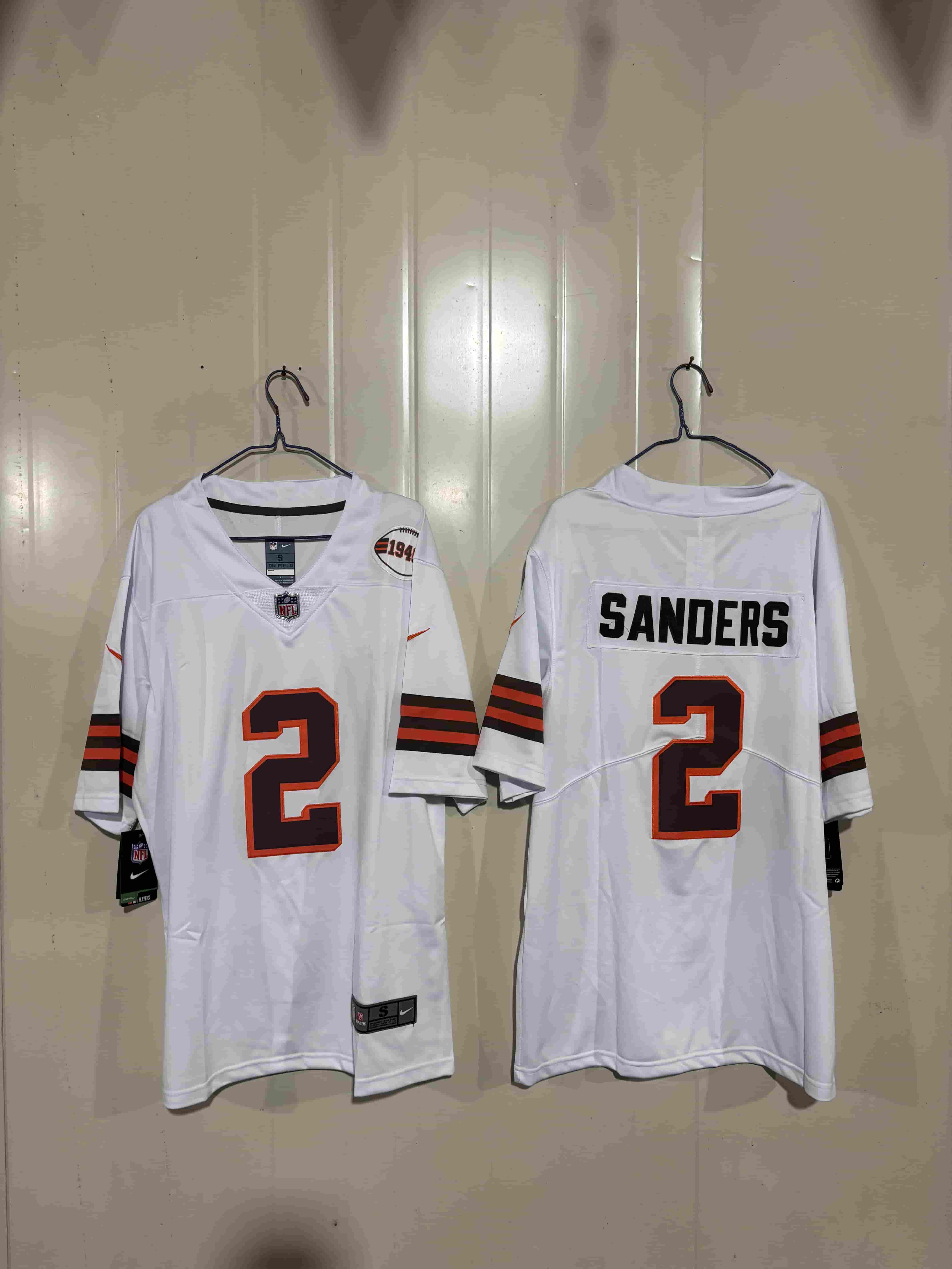 Men's Cleveland Browns  2   SANDERS  Football jersey