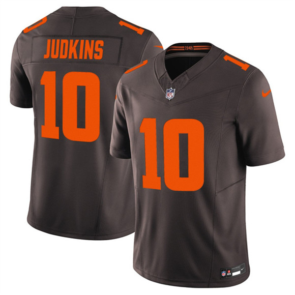 Men's Cleveland Browns #10 Quinshon Judkins Brown 2025 F.U.S.E. Alpha Dawg Limited Football Stitched Jersey