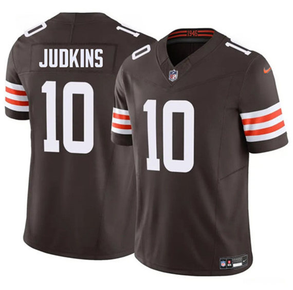 Men's Cleveland Browns #10 Quinshon Judkins Brown 2025 F.U.S.E. Vapor Limited Football Stitched Jersey