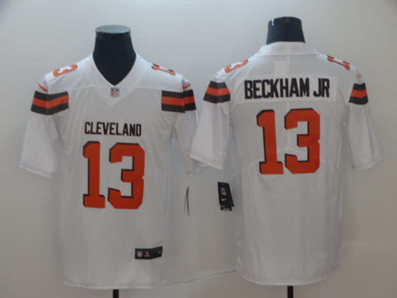 Men's Cleveland Browns #13 Odell Beckham Jr. Stitched Nike White Vapor Player Limited Stitched Jersey