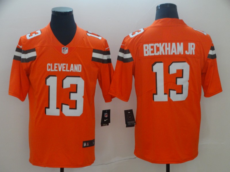 Men's Cleveland Browns #13 Odell Beckham Jr Stitched Nike Orange Vapor Player Limited Stitched Jersey