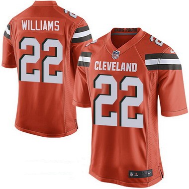 Men's Cleveland Browns Brown #22 Tramon Williams Orange Alternate 2015 NFL Nike Elite Jersey