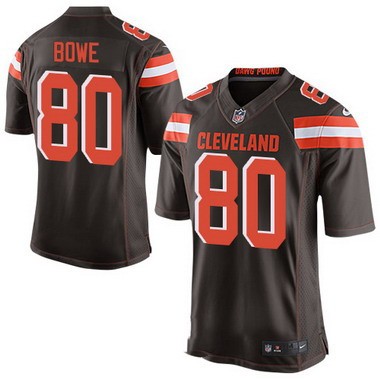 Men's Cleveland Browns Brown #80 Dwayne Bowe Brown Team Color 2015 NFL Nike Elite Jersey