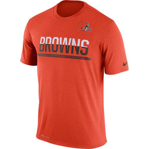 Men's Cleveland Browns Nike Practice Legend Performance T-Shirt Orange