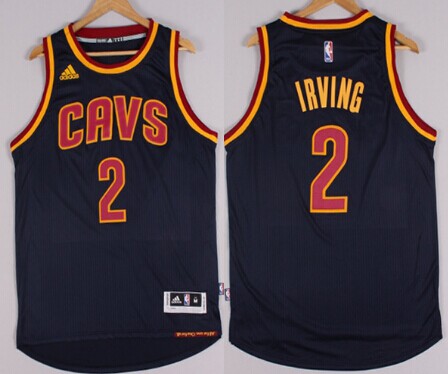 Men's Cleveland Cavaliers #2 Kyrie Irving 2015 Navy Blue CAVS Swingman Jersey