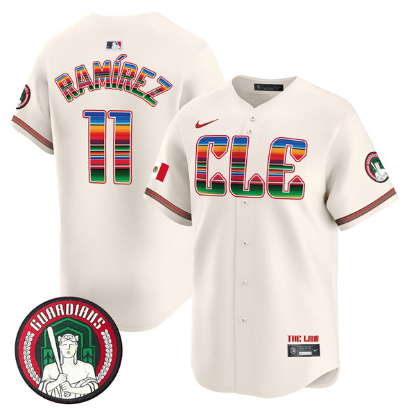 Men's Cleveland Guardians #11 Jos?? Ram?-rez Cream Mexico Vapor Premier Limited Stitched Baseball Jersey